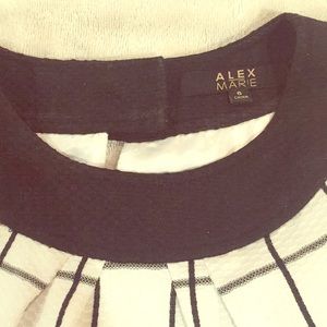 Black and white sleeveless dress